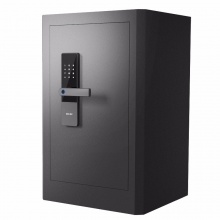 得力4102 soter联动防盗系统25mm实心安全锁栓360度高速指纹识别磨砂精致面板LED显示屏保险箱