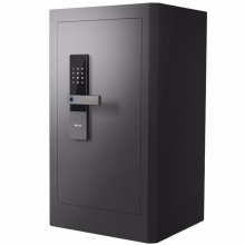 得力4103 soter联动防盗系统25mm实心安全锁栓360度高速指纹识别磨砂精致面板LED显示屏保险箱H810