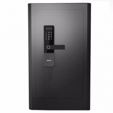得力4103 soter联动防盗系统25mm实心安全锁栓360度高速指纹识别磨砂精致面板LED显示屏保险箱H810