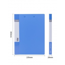 得力5309ES文件夹 办公用品A4双强力大夹子资料夹板插页册单个装