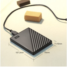 西部数据(WD)2TB USB3.0移动硬盘My Passport随行版 2.5英寸 黑色 WDBYVG0020BBK