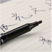晨光(M&G) MG2130 文具黑色双头细杆记号笔 学生勾线笔 学习重点标记笔 12支/盒