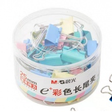 晨光（M&G）彩色金属长尾夹25mm ABS92741单筒装（共48只）