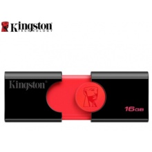 金士顿（Kingston）u盘 USB3.1 DT106高速U盘 黑红精英款 16G