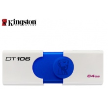 金士顿（Kingston）u盘 USB3.1 DT106高速U盘 蓝白青春款 64G