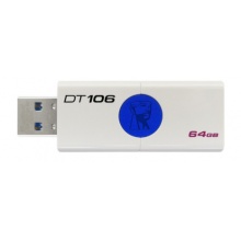 金士顿（Kingston）u盘 USB3.1 DT106高速U盘 蓝白青春款 64G