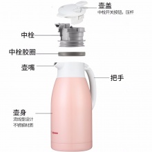 象印 不锈钢真空保温水壶 暖瓶1900ml SH-HJ19C-XA不锈钢色