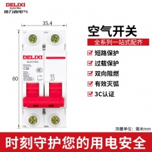 德力西 空气开关 小型断路器 DZ47s 2p