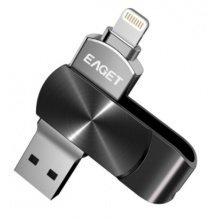 忆捷(EAGET) Lightning USB3.0苹果U盘128GB i66苹果官方MFI认证 黑色