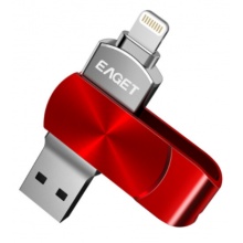 忆捷(EAGET) Lightning USB3.0苹果U盘64GB i66苹果官方MFI认证 红色