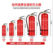 HUA PU FIRE MFZ/ABC3A(主型) 店用灭火器5公斤车载家用手提式干粉消防器材