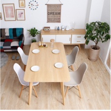 A家家具 餐桌椅北欧简约时尚小户型餐厅家具 单餐桌160CM