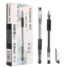  齐心(Comix) 经典子弹头办公中性笔/水笔/签字笔 0.5mm12支/盒 黑色 GP6600