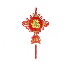 墨斗鱼 0901 花开富贵 53*100cm 福字中国结挂件装饰品(起订量10个)