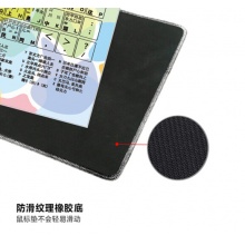 玲魅 鼠标垫五笔字根电脑键盘笔记本办公游戏锁边防滑可水洗鼠标垫240*320MM【五笔字根炫彩版】