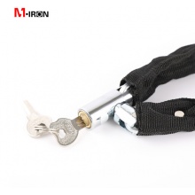 Move iron mi-lts-03 自行车锁电动车锁 链条锁 摩托车锁 电瓶车山地车锁 防盗锁 加长加粗链条锁 骑行配件装备 黑色款