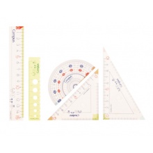 国誉(KOKUYO)Campus Kids尺子套装 直尺刻度尺量角器 169*72*11mm WSG-CLKA