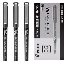 百乐(PILOT)BX-V5 直液式中性水笔 黑色0.5mm 12支装