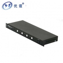 优霆 RS232 HDMI矩阵切换器 4进4出带IR遥控中控RS232手动机架式 黑