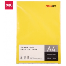 得力(deli)A4黄色打印纸 80g100张/包 7758