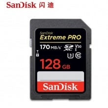 SanDisk/闪迪SD卡佳能相机内存卡5d3/4 800D 6D2 90D m50微单反储存卡 128GSD卡 170MB/S 适用于佳能/索尼/尼康相机系列