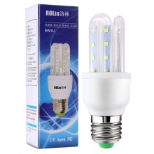 洛林（ROlin）LED灯泡节能灯U型灯泡6W大螺口e27白光
