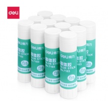 得力(deli)36g高粘度PVA固体胶水/胶棒 12支/盒 办公用品 7103