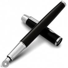 派克（PARKER） IM系列 纯黑丽雅白夹钢笔 0.5mm笔尖