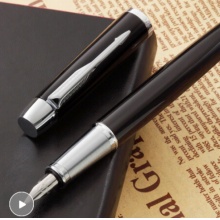 派克（PARKER） IM系列 纯黑丽雅白夹钢笔 0.5mm笔尖