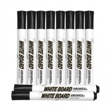 晨光(M&G)单头黑色白板笔可擦易擦办公会议笔 10支/盒AWMY2202