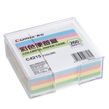 齐心 C4215 彩色便签盒(配纸94*87mm)
