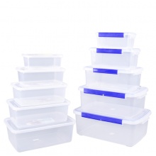保鲜盒长方形塑料带盖食品收纳冷藏盒微波菜盒透明密封套装果蔬盒 31*22*11.5