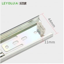 乐优家（LEYOUJIA） 三节静音滑轨抽屉轨道 五金配件滑轨 办公桌滑道键盘托架三节轨 三节滑轨钢色 36寸