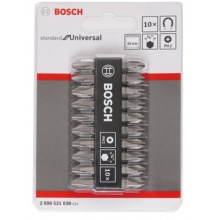 博世（BOSCH）PH2双向批头套装（10支装）S2钢材 长度45mm
