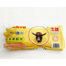 牛牌 9009 中号 胶皮手套 黄色（单位：双）