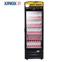 星星（XINGX）368升冷藏展示柜 单门便利超市饮料柜商用冰箱 立式陈列柜保鲜冰柜LSC-368G
