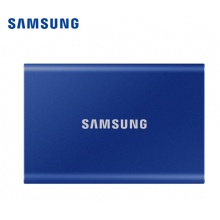 三星(SAMSUNG)500GB Type-c移动硬盘 固态(PSSD)T7极光蓝MU-PC500H 读速高达1050MB/s