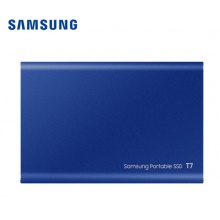 三星(SAMSUNG)500GB Type-c移动硬盘 固态(PSSD)T7极光蓝MU-PC500H 读速高达1050MB/s