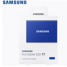 三星(SAMSUNG)500GB Type-c移动硬盘 固态(PSSD)T7极光蓝MU-PC500H 读速高达1050MB/s