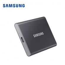 三星（SAMSUNG) 500GB Type-c移动硬盘 固态PSSD T7 太空灰MU-PC500T 读速高达1050MB/s