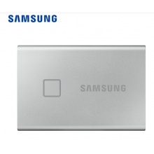 三星（SAMSUNG) 500GB Type-c移动硬盘 固态PSSD 指纹识别 T7 Touch时尚银MU-PC500S 读速高达1050MB/s