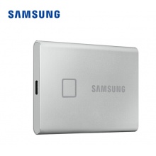 三星（SAMSUNG) 500GB Type-c移动硬盘 固态PSSD 指纹识别 T7 Touch时尚银MU-PC500S 读速高达1050MB/s