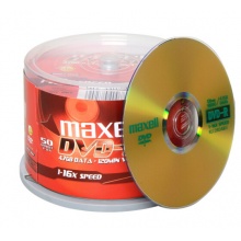 麦克赛尔(maxell)DVD-R光盘 刻录光盘 光碟 空白光盘 16速4.7G台产 商务金盘桶装50片