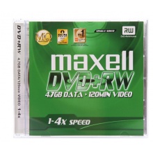麦克赛尔(maxell)DVD+RW光盘 刻录光盘 光碟 可擦写空白光盘 4速4.7G台产 1片盒装