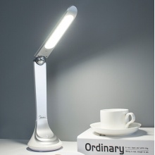 美的 (Midea)led小台灯 便携折叠可usb充电台灯银白 MTD4.5-M/K-01