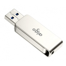 爱国者（aigo）128GB USB3.0 U盘 U330金属旋转系列 银色