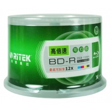 铼德(RITEK)蓝光可打印 BD-R 12速25G 空白光盘/光碟/刻录盘/大容量 桶装50片