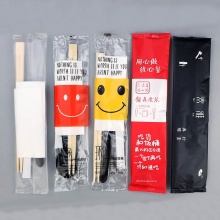 一次性筷子 106375 竹筷 勺子 纸巾 牙签 四件套 26.5*6.2cm 包