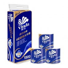 维达 V4028 卷纸蓝色经典 138*108mm 4层 180克/卷 10卷/提 提
