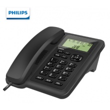 飞利浦（PHILIPS）电话机座机 双接口 免电池 CORD281A黑色